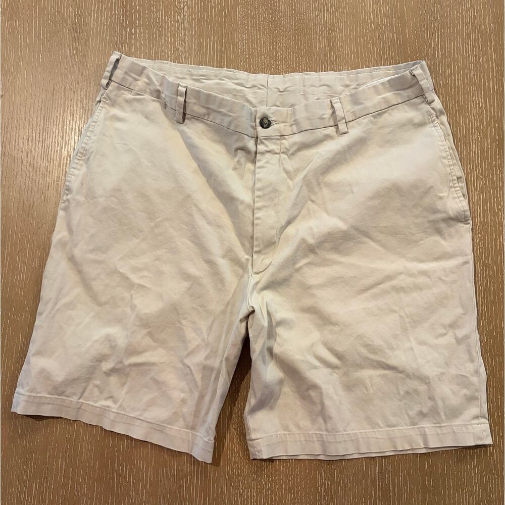 Chancellor's Charleston Khakis Mens Chino Flat Front Stretch Shorts 36/8" Inseam